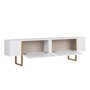 Nordure Onera Mueble para TV Blanco y Dorado